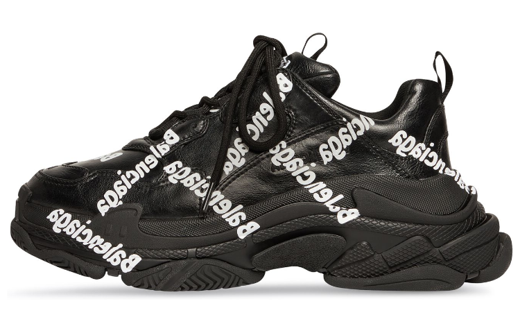 Balenciaga Triple S Logotype Sneakers 'Black'