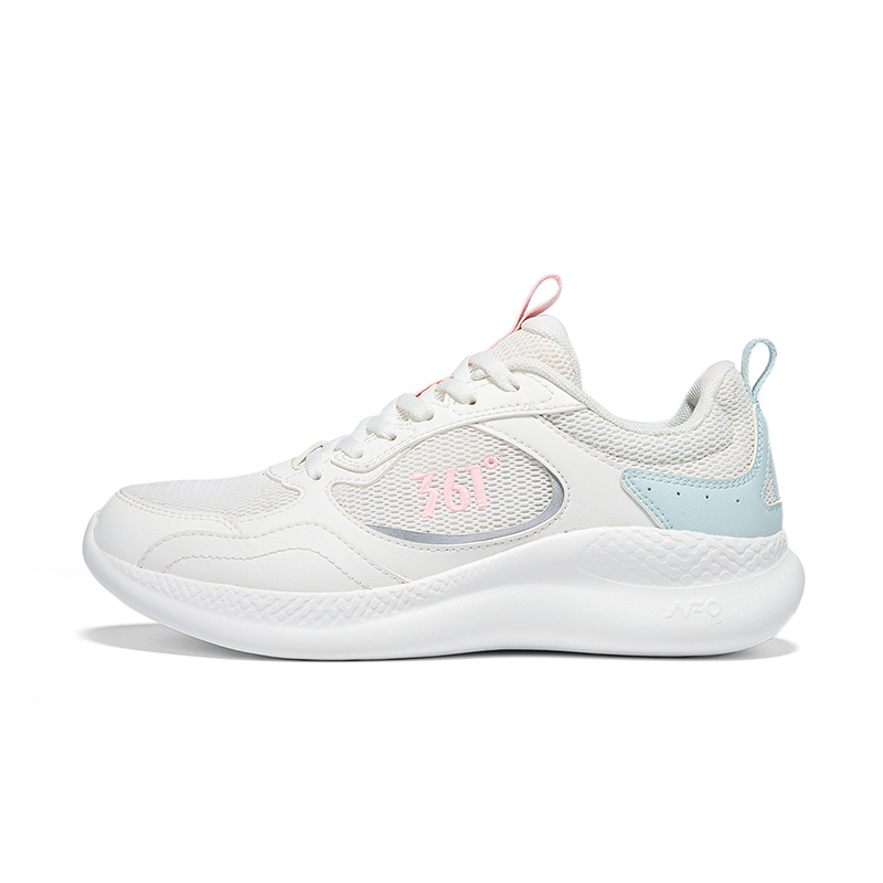 361° Cushioning, Breathable, Lightweight Low top Casual Running Shoes Women's Feather White Sheer Blue