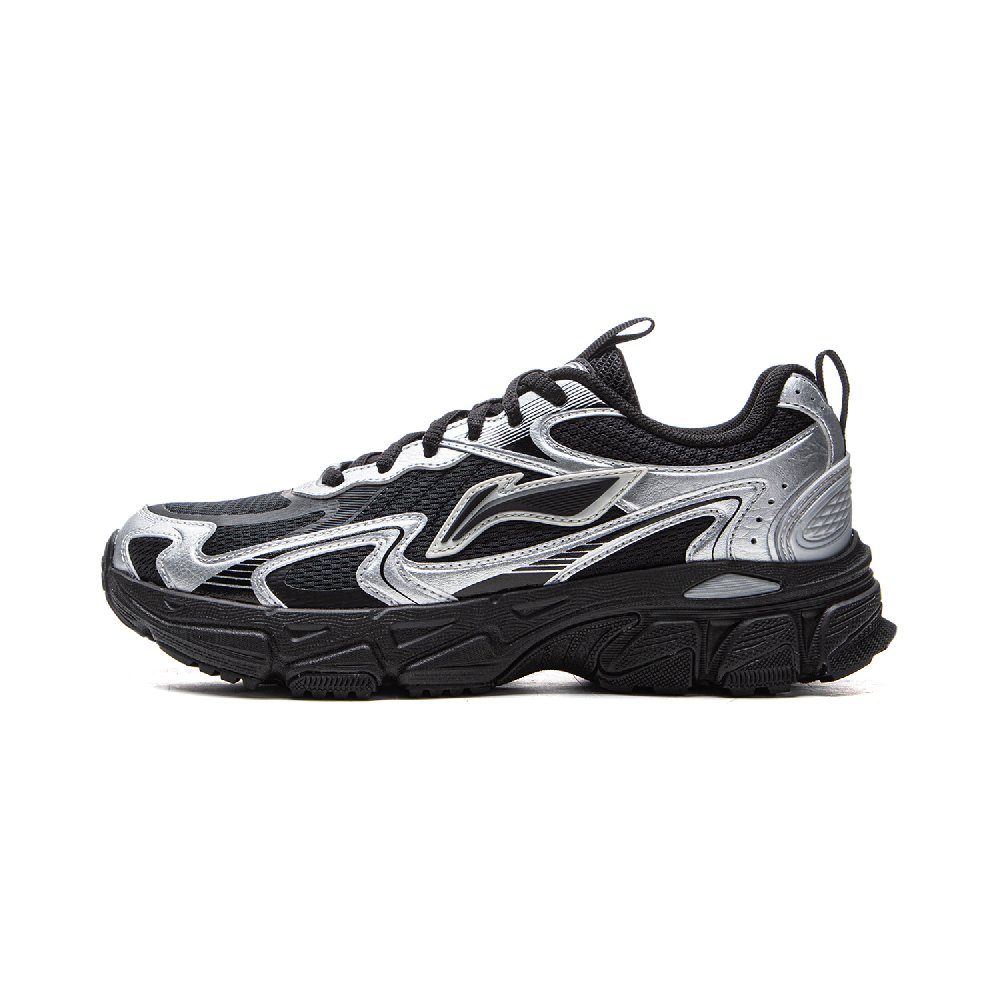 LiNing Carefree V2 Cushioning, Slip Resistant, Abrasion Resistant, Rebound Low Top Running Shoes Women's Black Silver