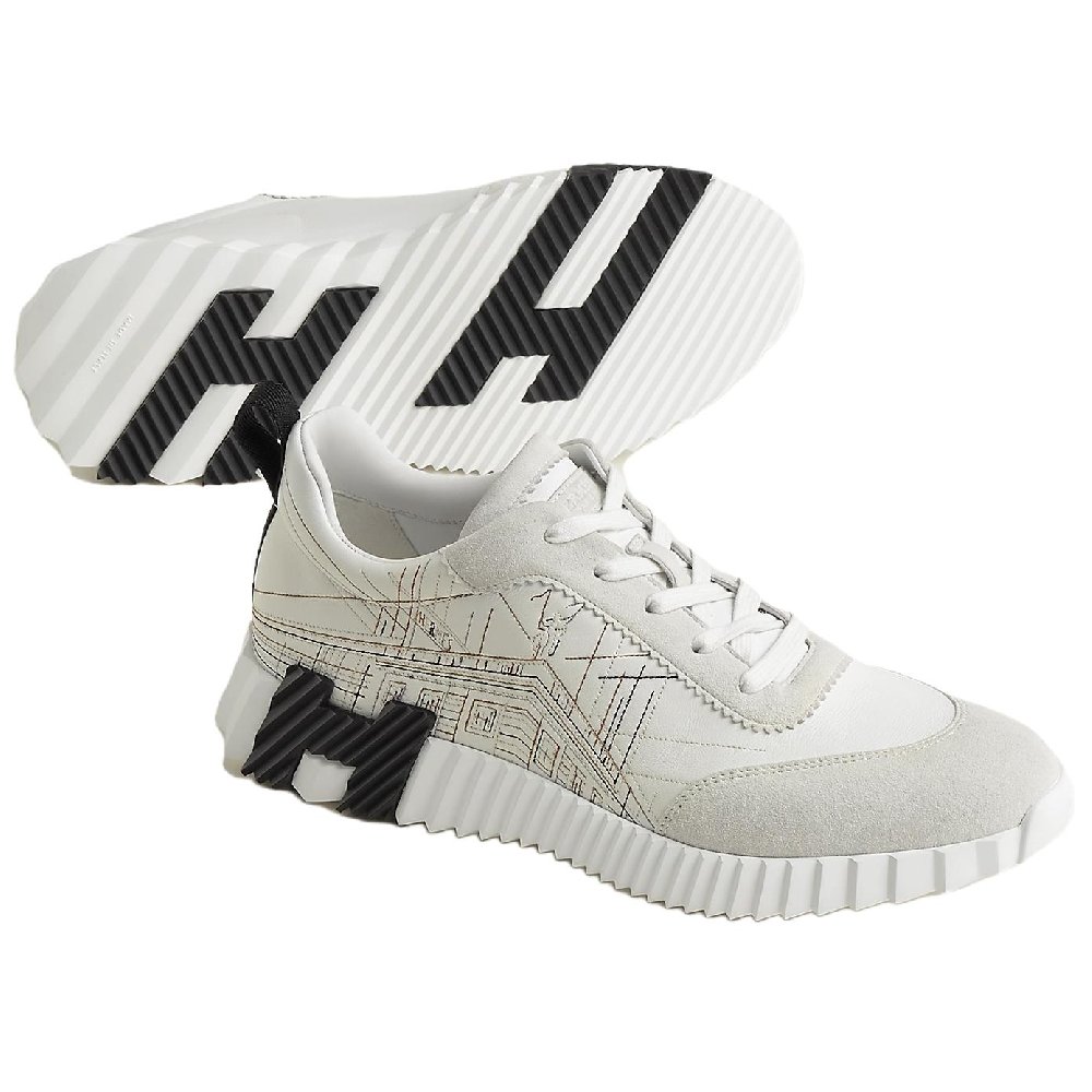 HERMES Bouncing Low-Top Casual Shoes Men White