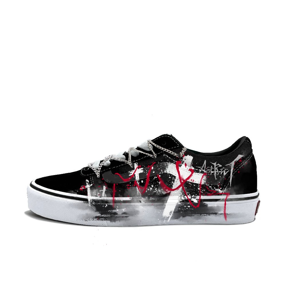 Vans Ward Abrasion Resistant Low Top Skateboard Shoes Men's Red White