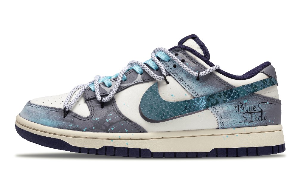 Nike Dunk Tide Secret Realm Anti-Slip Wear-Resistant Low-Top Skateboard Shoes Men's Blue Gray