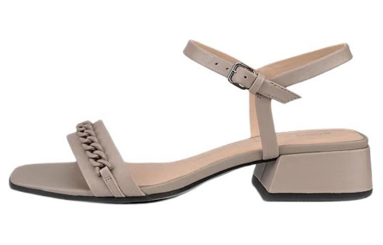 Ecco Strap Sandals 3.5cm Women's Gray Pink