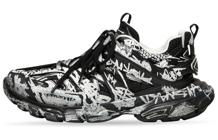 Balenciaga Track Graffiti Black White