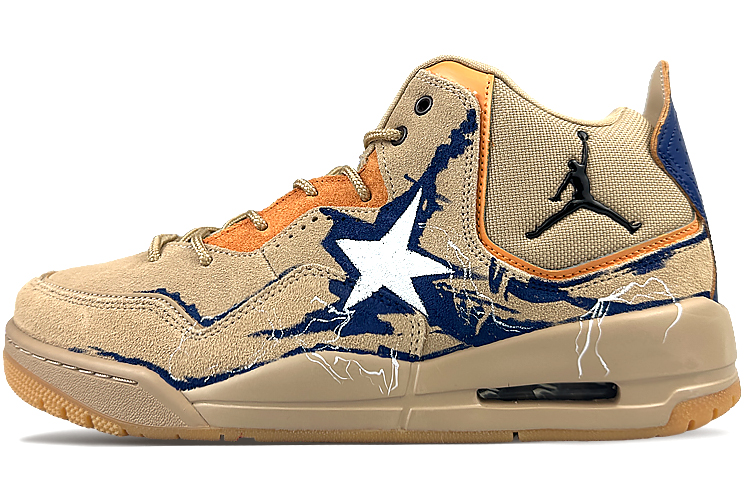 Jordan Courtside 23 Mid-Top Vintage Basketball Shoes Men's Brown Blue
