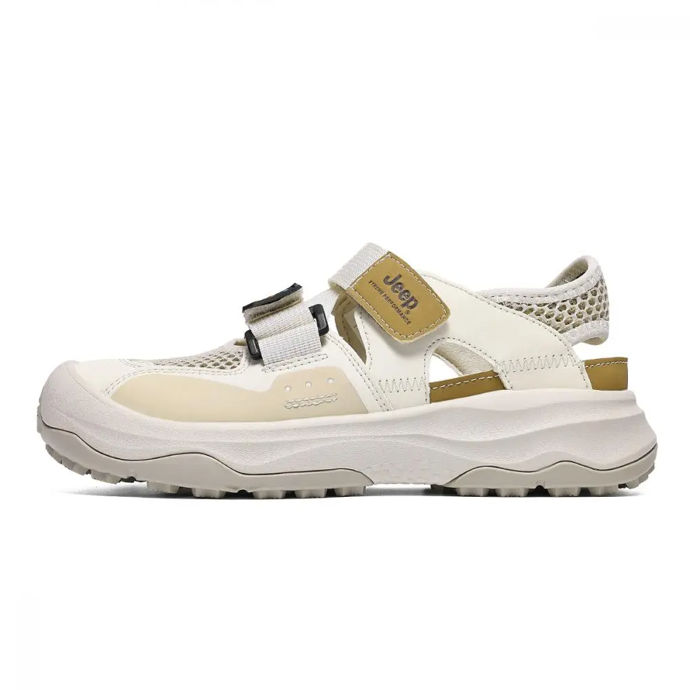 Jeep Slip Resistant Breathable Abrasion Resistant Lightweight River Trekking Shoes Men's Beige