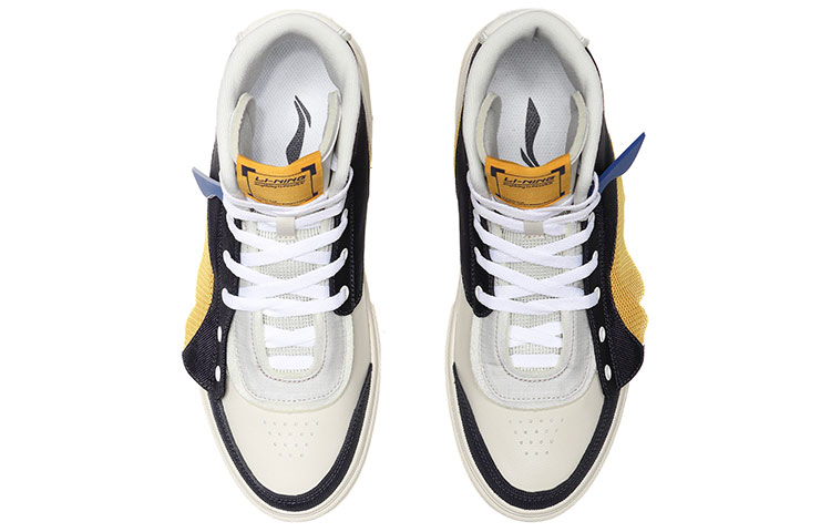 LiNing Slip Resistant, Abrasion Resistant, Balance, Breathable High Top Skateboard Shoes Men's Blue Yellow купить в интернет-магазине Yoocart с быстрой доставкой по России.