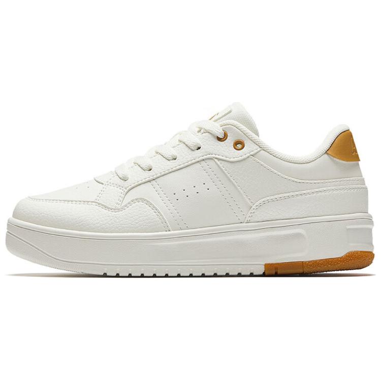 Anta Broken Bamboo Anti-Slip Wear-Resistant Low-Top Skateboard Shoes Women's White
