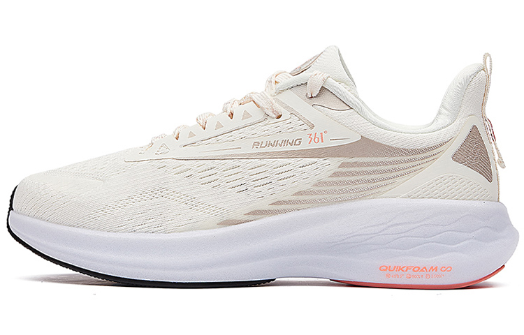 361° Flying Wing Q-Bounce Ultra Technology Low-Top Running Shoes Women's White Gold