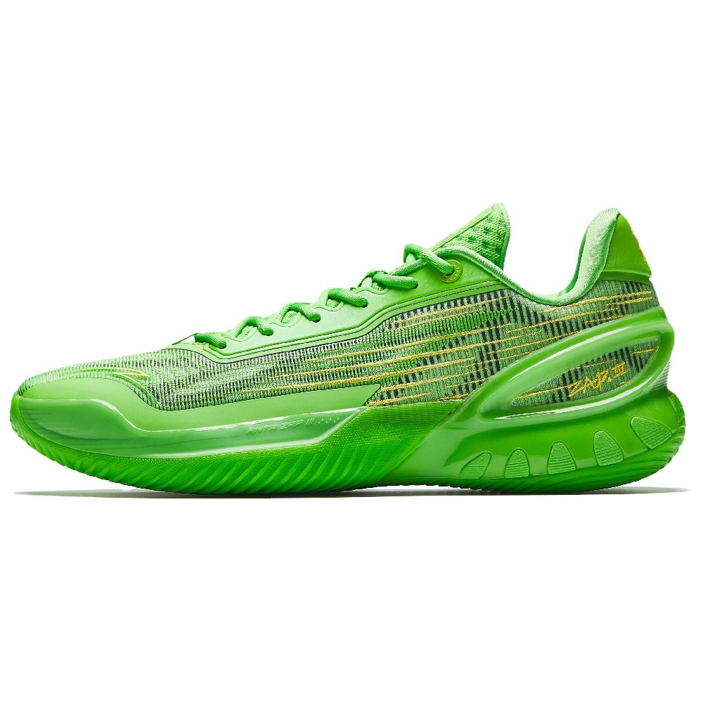 Anta Zap 3 Cushioning, Wear Resistant Low Top Front Fork Carbon Plate Basketball Shoes Men's Green Gold