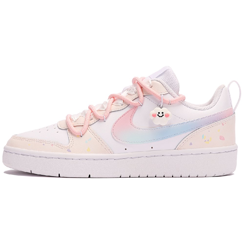 Nike Court Borough Low-Top Skateboard Shoes GS Ecru