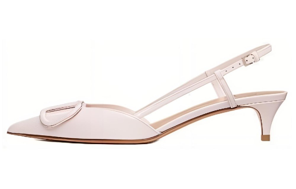 Valentino VLogo Signature Slim Heel High Heels 4cm Women's Pink