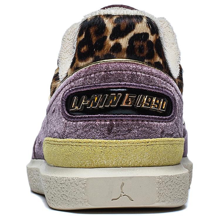 LI NING 1990 Anti Slip Wear Resistant Low Top Skateboard Shoes Women's Deep Purplish Red