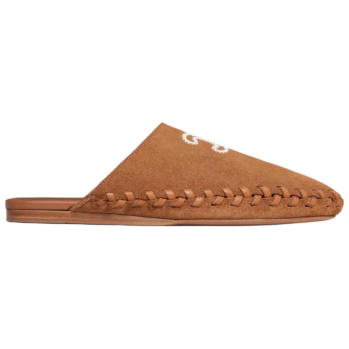 CELINE No Special Function Closed Toe Slippers Women's Brown