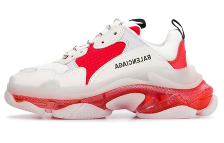 Balenciaga Triple S 'Clear Sole Red' Women's