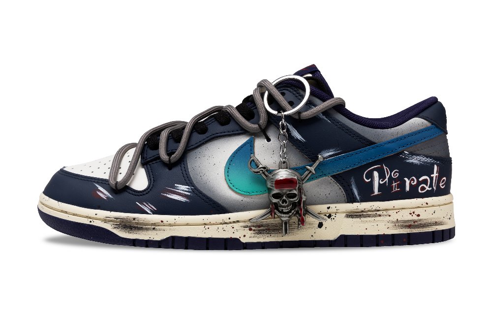 Nike Dunk Mood Of Theft Anti-Slip Wear-Resistant Low-Top Skateboard Shoes Men's Navy Blue