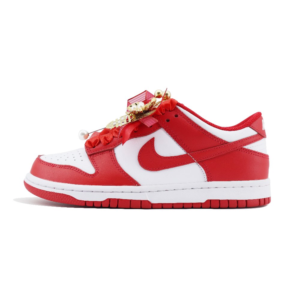 Nike Dunk LOW Retro Anti Slip Wear Resistant Low Top Skateboard Shoes Unisex Red White