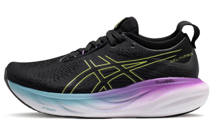 Asics Gel Nimbus 25 Black Glow Yellow Women's