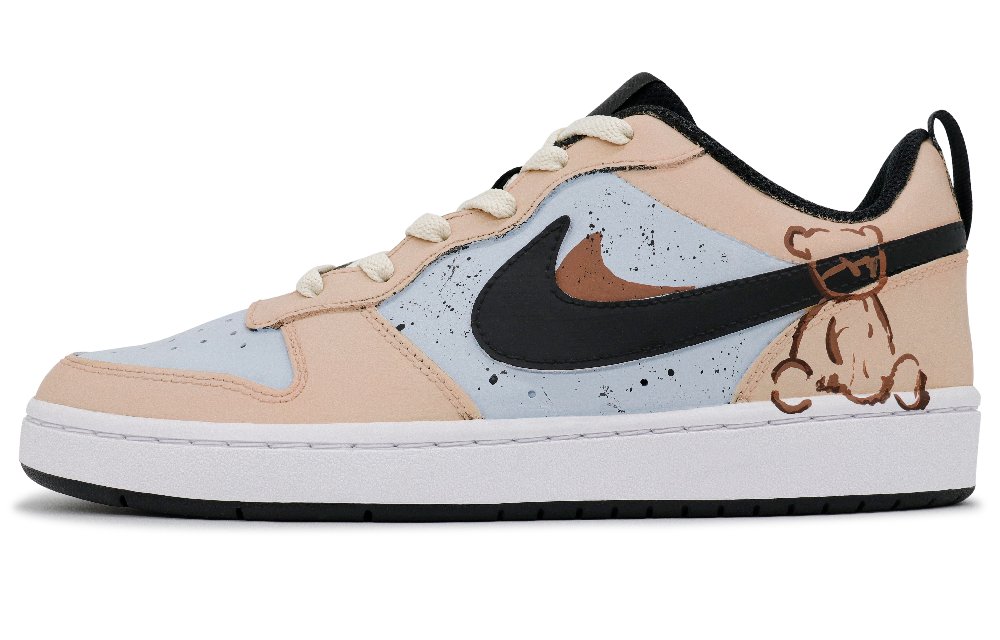 Nike Court Borough Non-slip Lightweight Low-Top Skateboard Shoes GS Flesh Pink