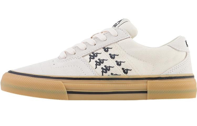 Kappa Skateboard Shoes Unisex Low-Top Heron Feather White/Black