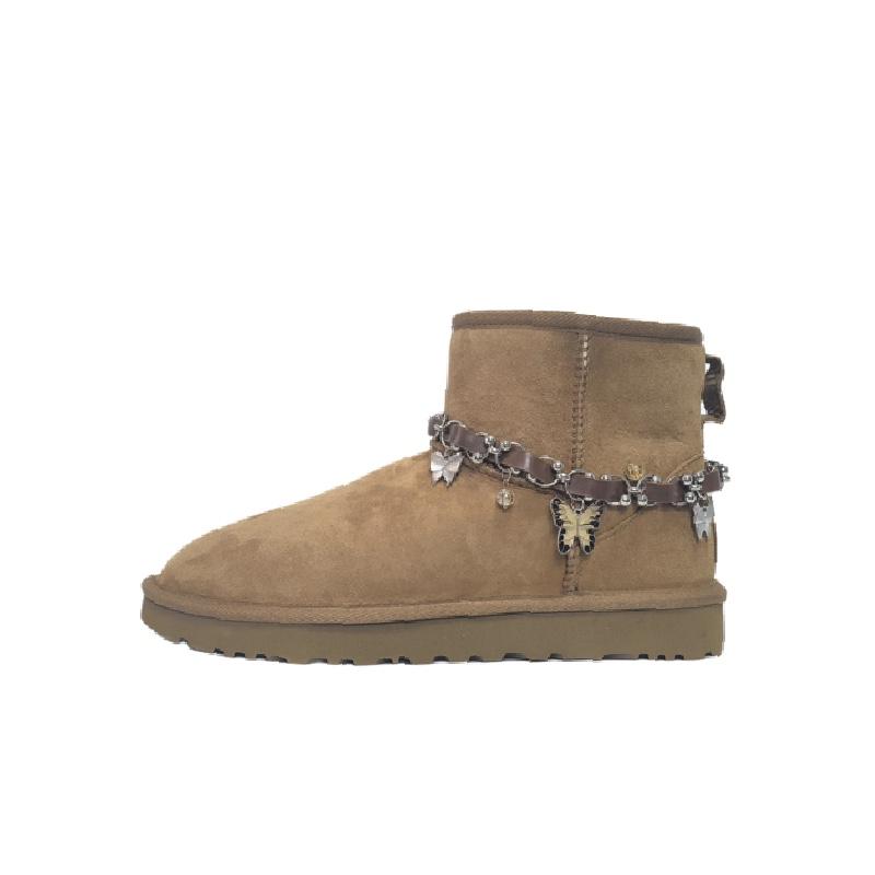 UGG CLASSIC CLEAR MINI Short Snow Boots Men's Chestnut