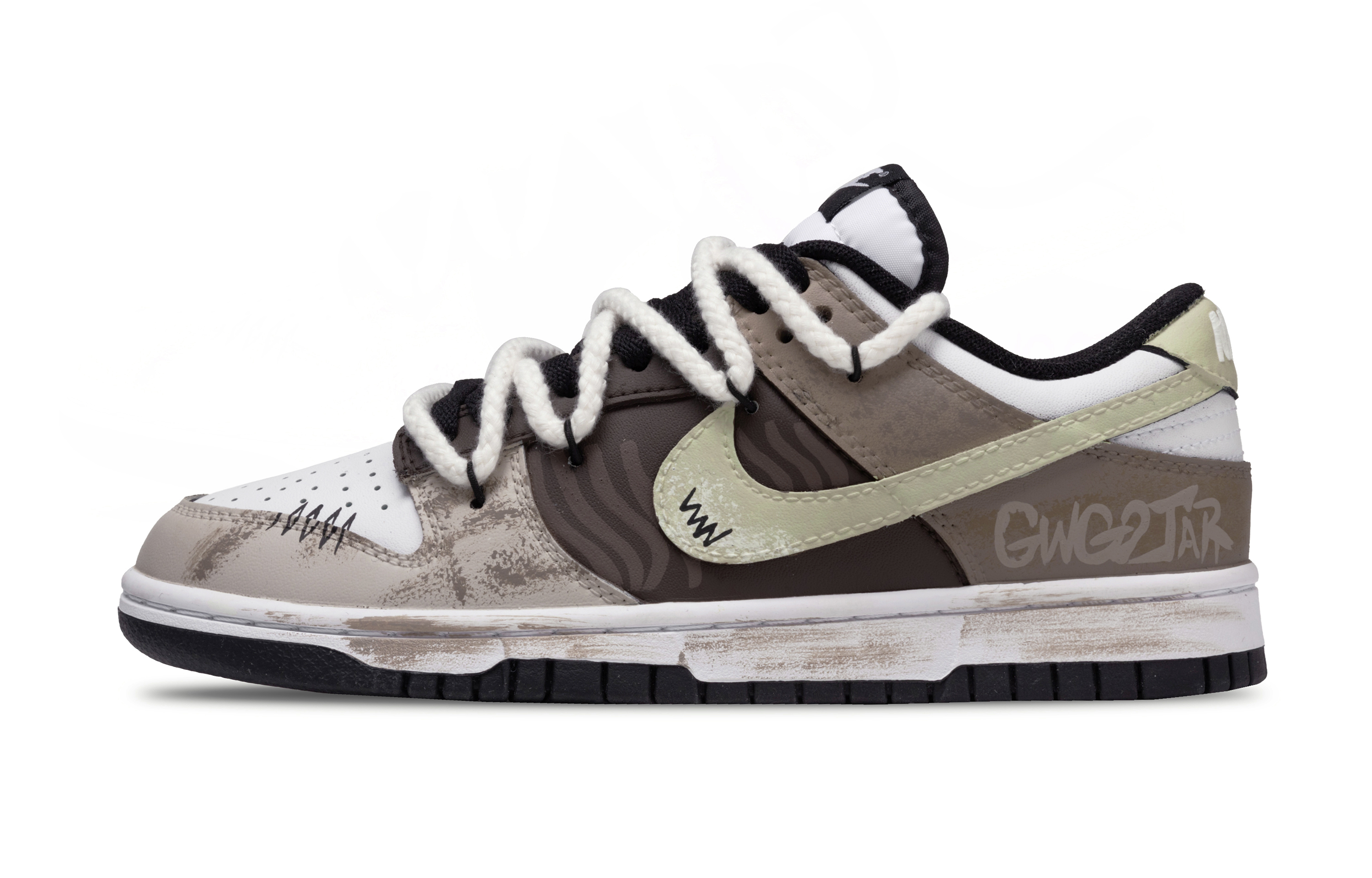 Nike Dunk Mysterious Oasis Abrasion Resistant Low top Skateboard Shoes Unisex Brown