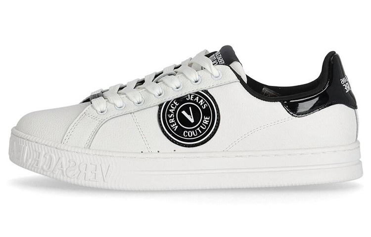 VERSACE JEANS Low top Stylish Skateboarding Shoes Men's White