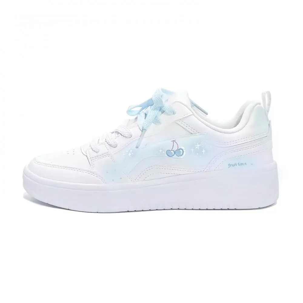 LiNing Acer Truncatum Coverage Abrasion Resistant Low top Skateboard Shoes Women's White Blue