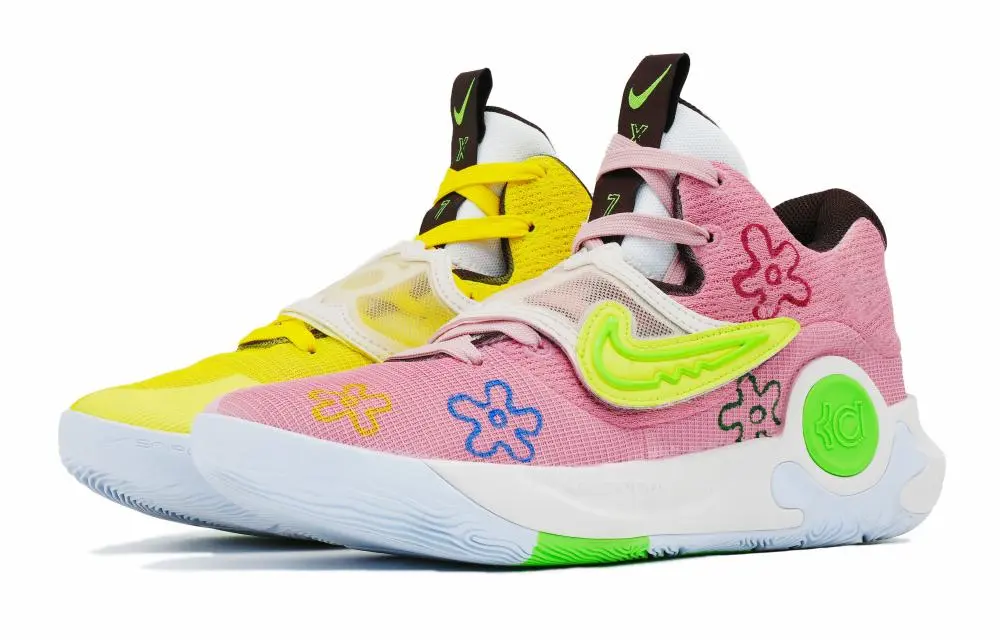 Nike KD Trey 5 X Cushioning Anti-Slip And Wear-Resistant Low-Top Basketball Shoes Men's Yellow Pink