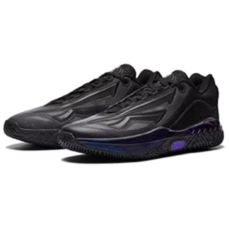 Anta Shock Absorbers Abrasion Resistant Slip Resistant Low top Basketball Shoes Men's Black