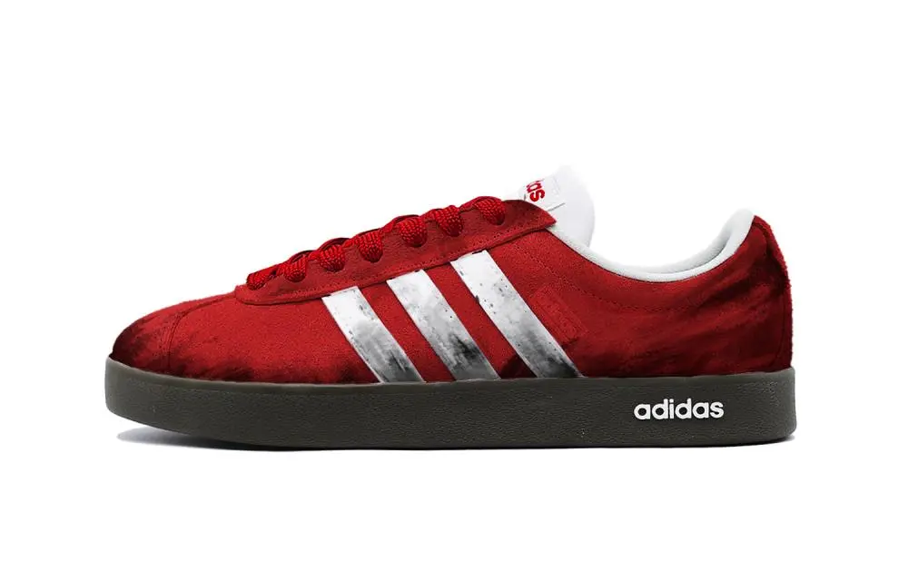 Adidas VL COURT 2.0 Low top Skateboard Shoes Unisex Crimson