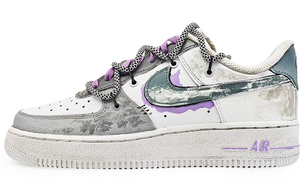 Nike Air Force 1 EIGHT% No. 9 Coverage Thermal Abrasion Resistant Low Top Skateboard Shoes Unisex Purple