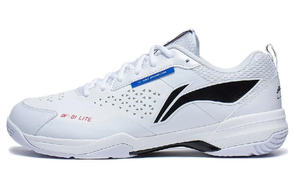 LiNing Blade Lite Shock Absorbers Slip Resistant Abrasion Resistant Low top Badminton Shoes Unisex Standard White