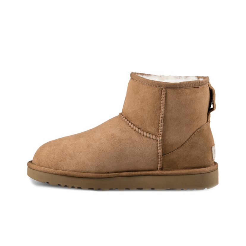 UGG CLASSIC MINI Rogue Rabbit Warm And Wear-Resistant Snow Boots Women's Chestnut