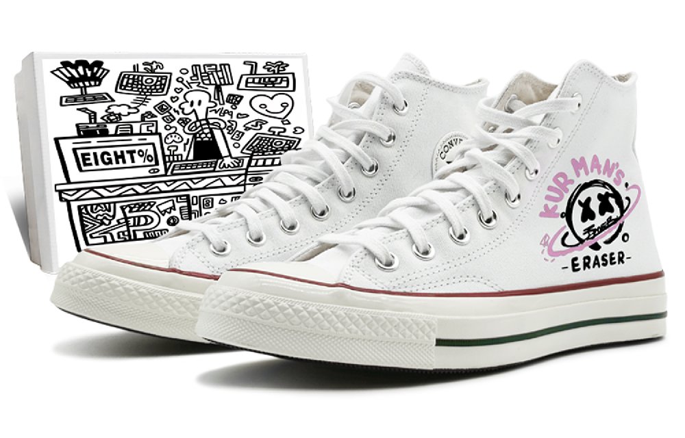Converse 1970s Chuck Taylor High-Top Canvas Shoes Unisex Pink White
