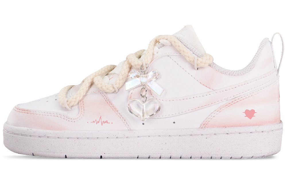 Nike Court Borough Anti-Slip Wear-Resistant Lightweight Breathable Low-Top Skateboard Shoes Women's Pink