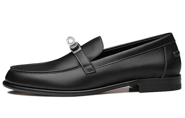 HERMES Destin Loafer Noir Calfskin Leather