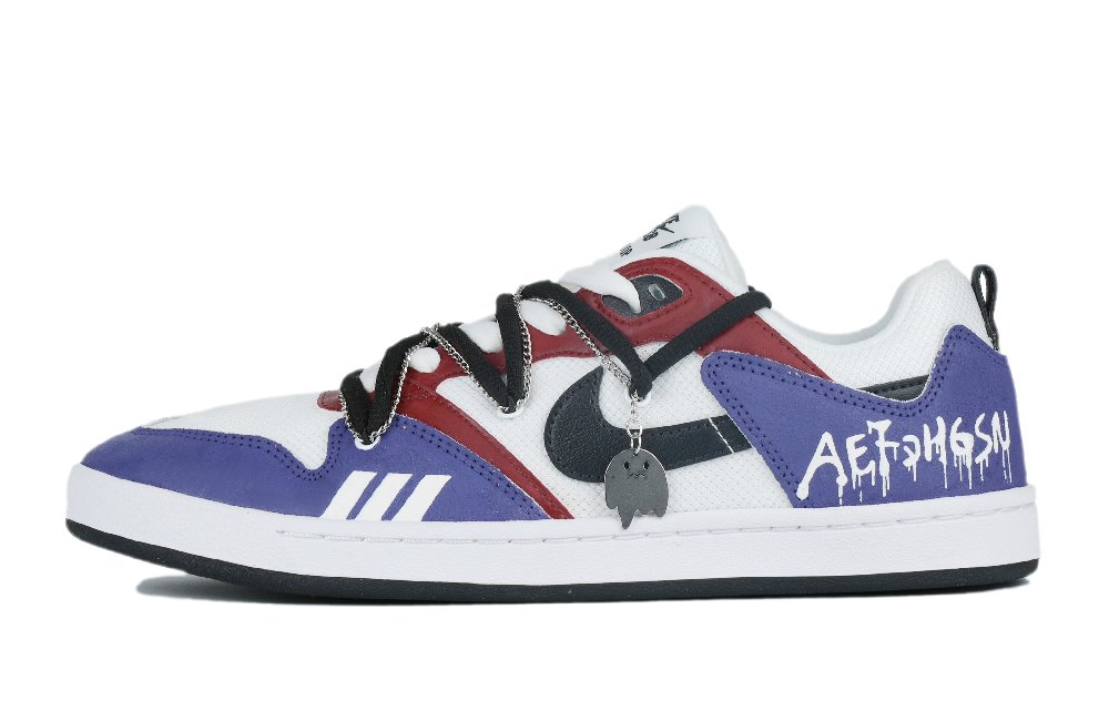 Nike SB Alleyoop Low Top Skateboard Shoes Men's White Purple