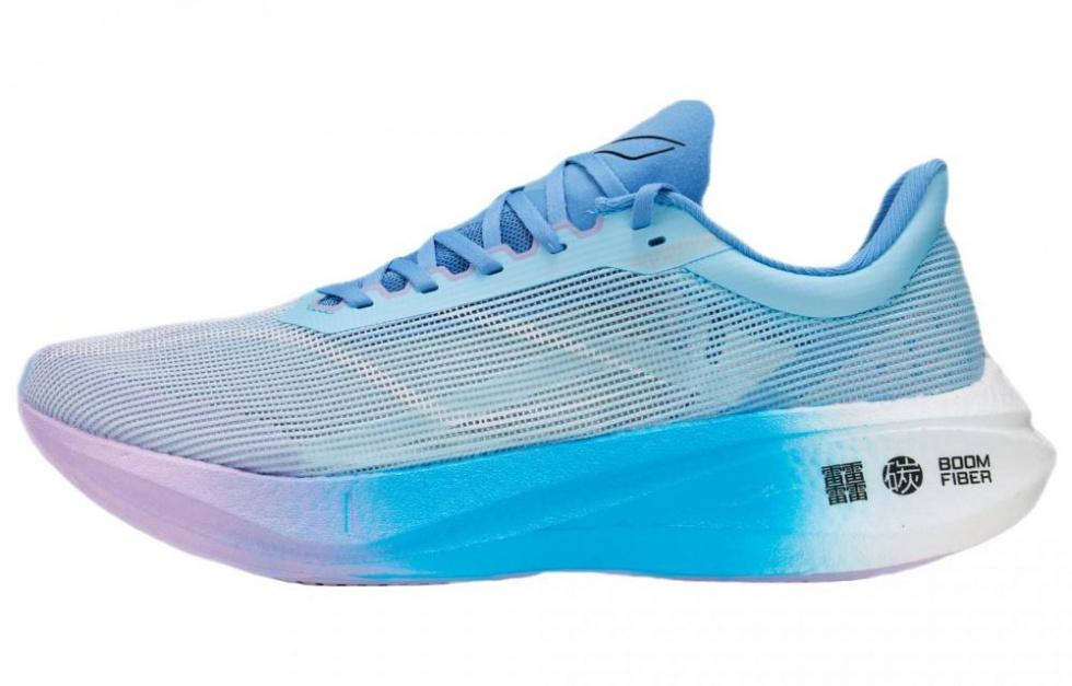 LiNing Feidian 3 Challenger Durable Breathable Low Top Marathon Running Shoes Men's Purple Blue