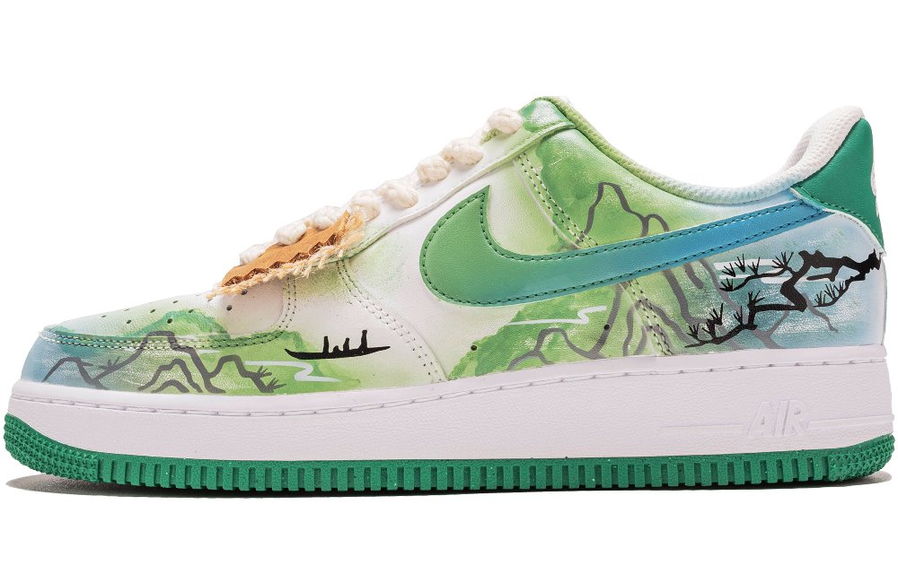 Nike Air Force 1 Cushioned Slip-Resistant Low-Top Skateboard Shoes Men Green