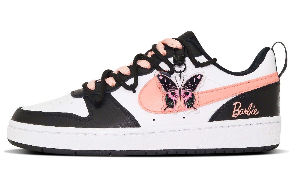 Nike Court Borough Skateboard Shoes Women's Low-Top Pink/Black/White