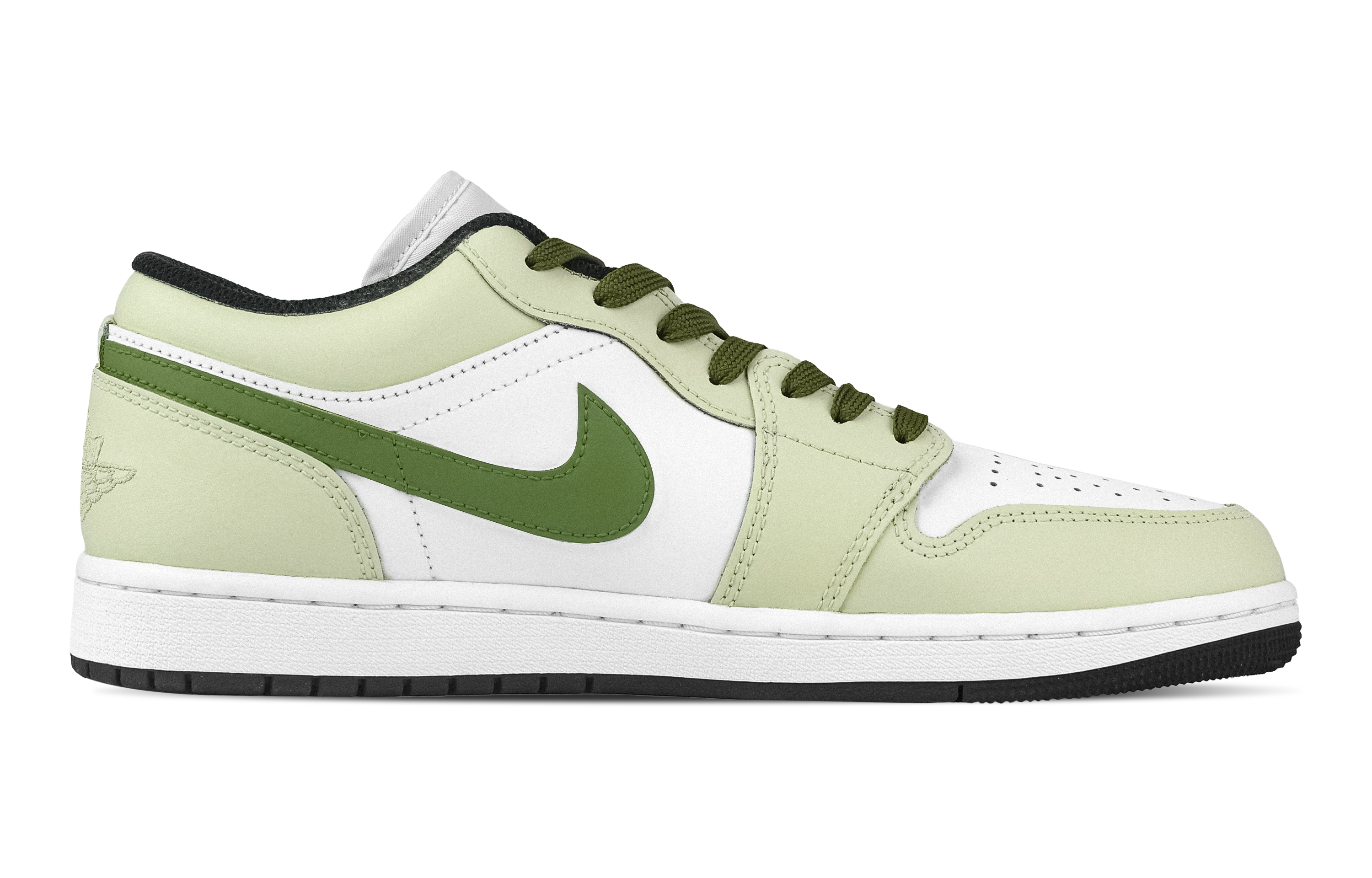 Jordan Air Jordan 1 Longing And Affection Low top Vintage Basketball Shoes Unisex White Green