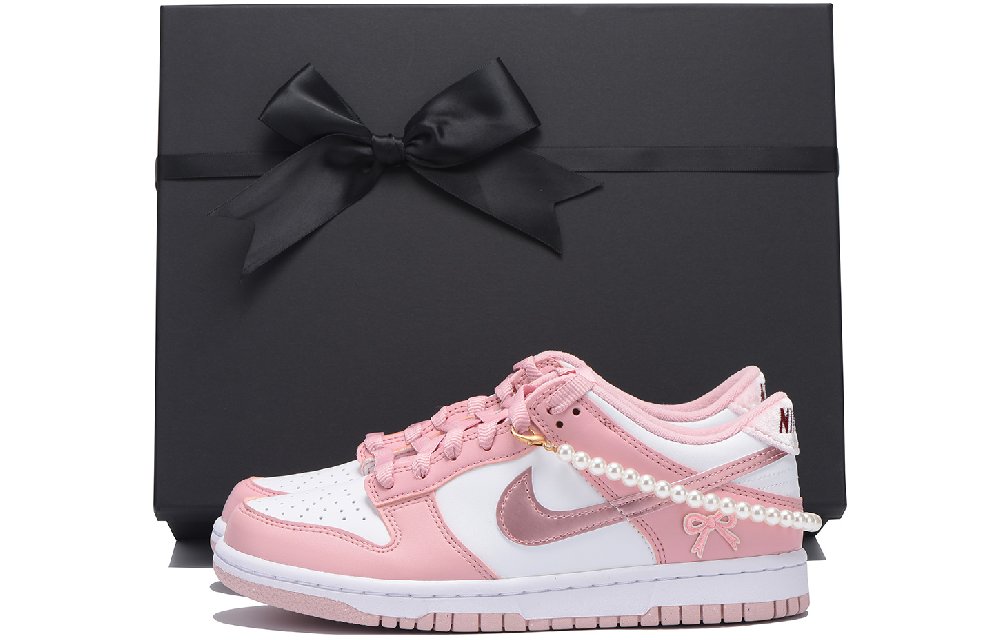 Nike Dunk Chestnut Slip-Resistant Coverage Low-Top Skateboard Shoes Women's Cherry Blossom Pink