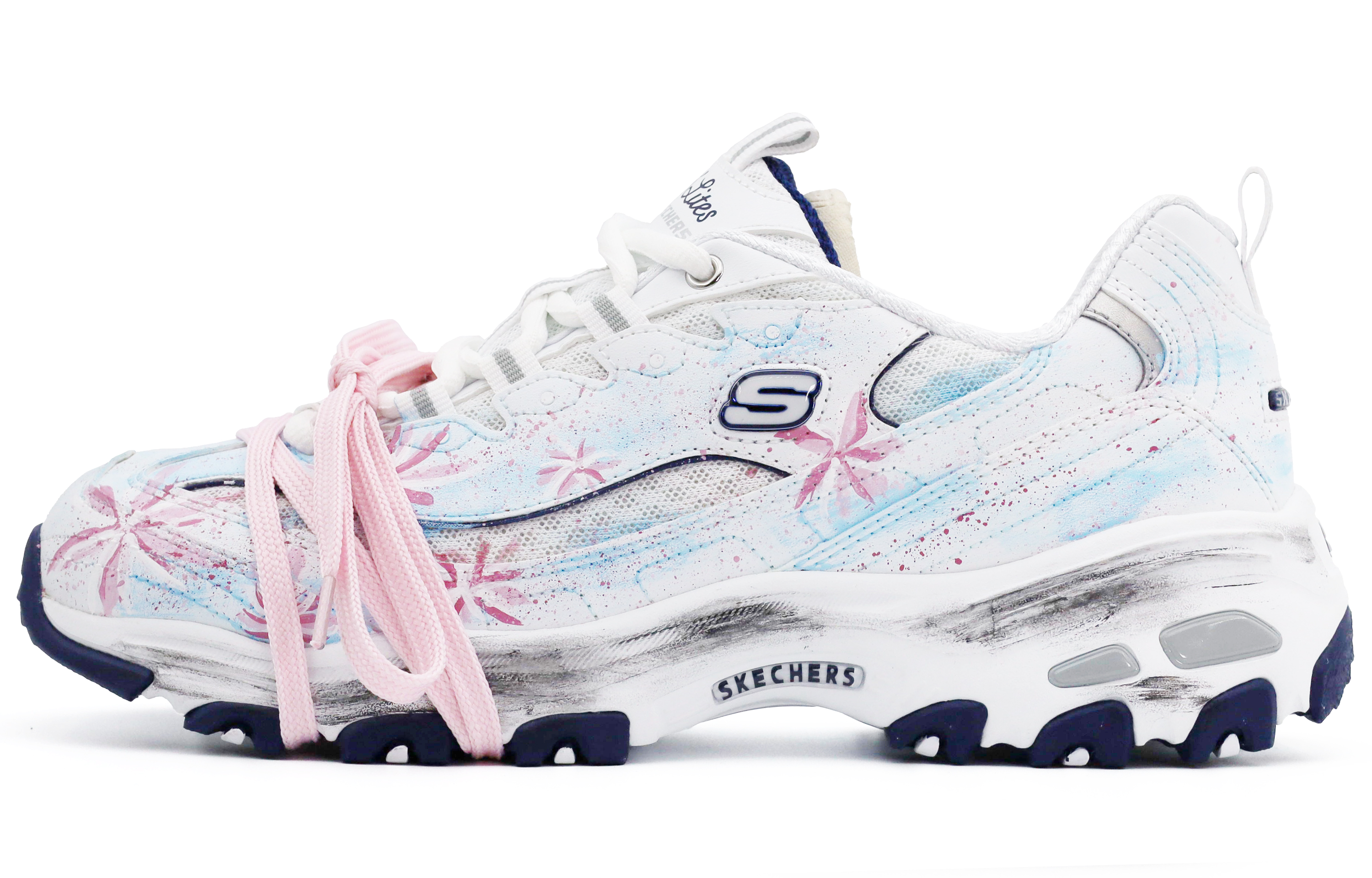 Skechers D'Lites 1.0 Chunky Sneakers Women's Low top White/Blue/Pink