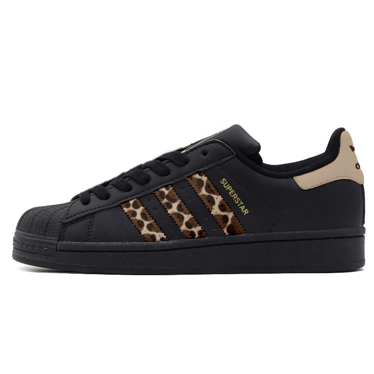 Adidas Originals SUPERSTAR Slip Resistant Low Top Skateboard Shoes Unisex Black Brown