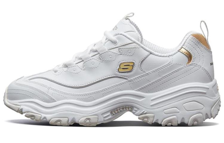 Skechers D'lites 1.0 Running Shoes White/Gold