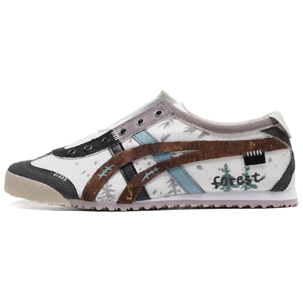 Onitsuka Tiger MEXICO 66 Psychedelic Forest Anti-Slip And Wear-Resistant Lightweight Low-Top Casual Shoes Unisex Brown