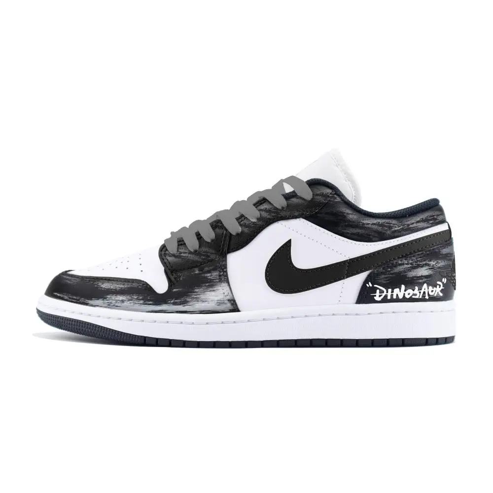 Jordan Air Jordan 1 LOW Abrasion Resistant Low top Vintage Basketball Shoes Unisex Black White
