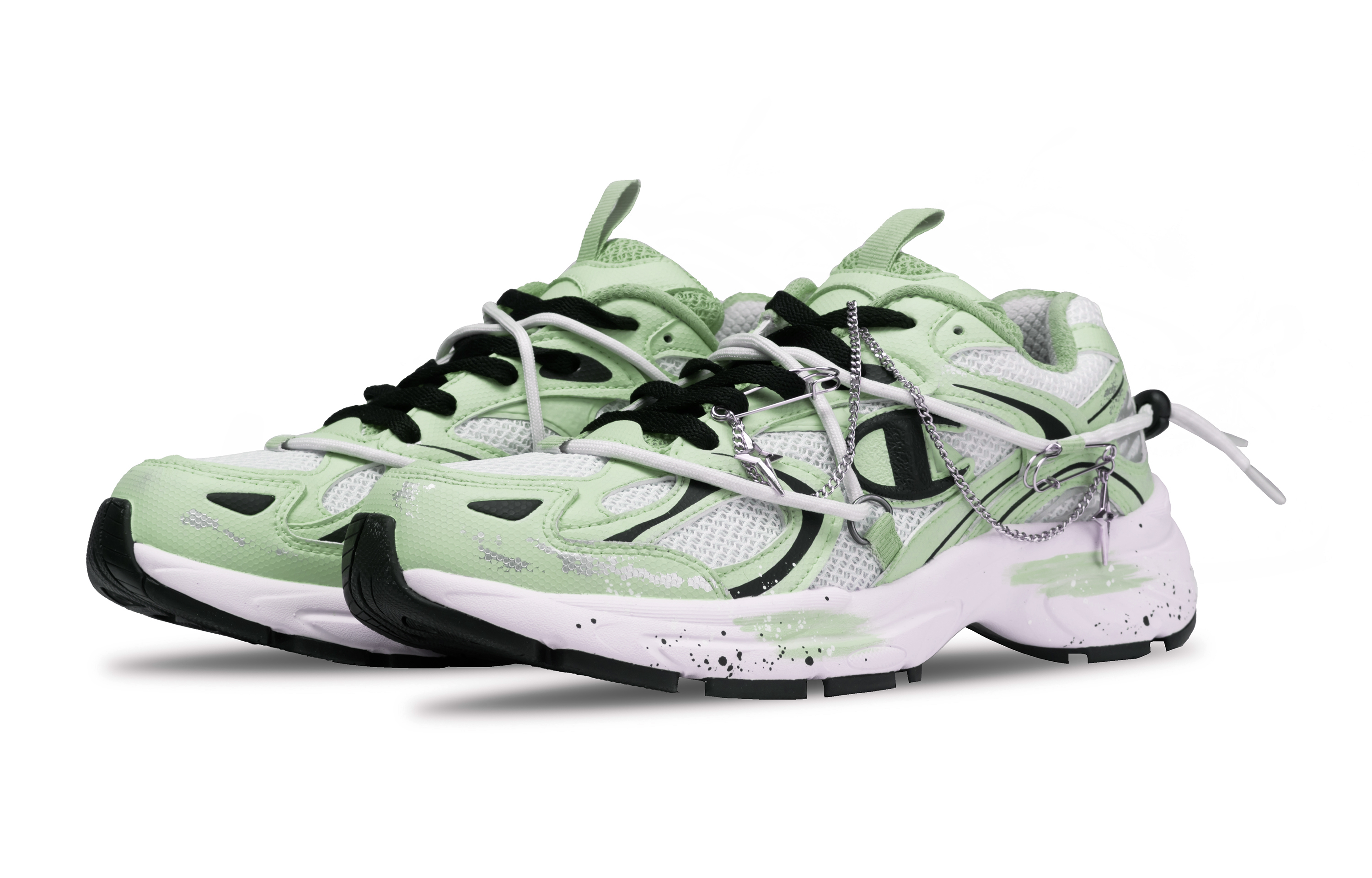 Champion Abrasion Resistant Low top Running Shoes Unisex White Green