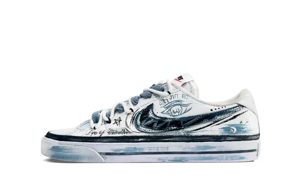 Nike Court Legacy Zero Gravity, Sulu's Eye Low top Skateboard Shoes Unisex Blue Gray